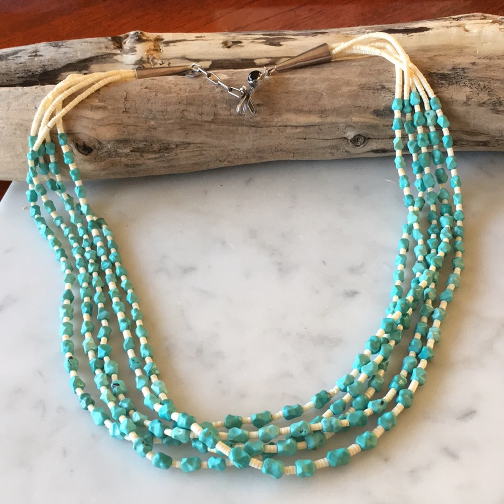 Christin Wolfe Vintage Turquoise Nuggets Necklace